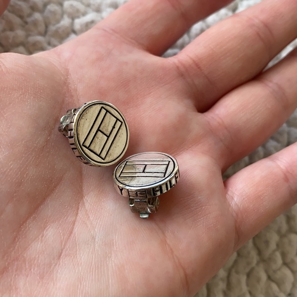 Vintage Retro Tommy Hilfiger Clip-on Earrings Silver - Picture 2 of 7